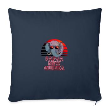 Papua New Guinea - Sofa pillowcase 17,3'' x 17,3'' (45 x 45 cm) - navy - Front