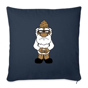 merde merde aigre boese veraergert kot tas - Housse de coussin décorative 45 x 45 cm - bleu marine - Devant