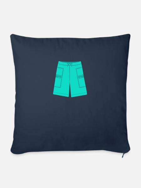 Badehose Badeshorts Badebekleidung Schwimmen Baden - Sofakissenbezug 45 x 45 cm - Navy