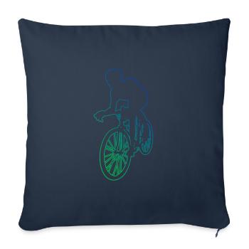 Vélo de route pour femmes Vélo de route Vélo de route Vélo de route - Housse de coussin décorative 45 x 45 cm - bleu marine - Devant