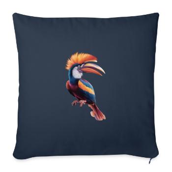 Vibrant Spectrum Finch - Sofa pillowcase 17,3'' x 17,3'' (45 x 45 cm) - navy - Front