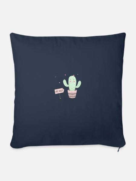 Umarmung Blume - Sofakissenbezug 45 x 45 cm - Navy