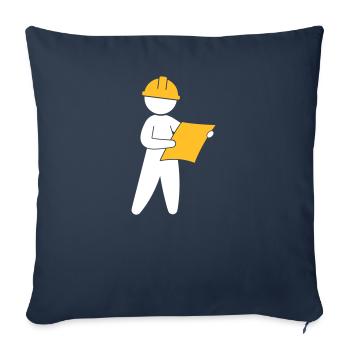 Ein Ingenieur auf einer Baustelle - Sofakissenbezug 45 x 45 cm - Navy - Vorne