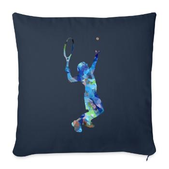 Tennisspieler Aufschlag Blau! Cool, Geschenk, Idee - Sofakissenbezug 45 x 45 cm - Navy - Vorne