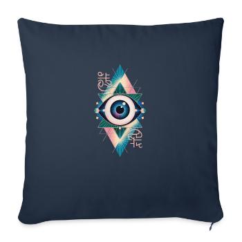 Magic Eye - Stunning Spiritual Quote - Sofa pillowcase 17,3'' x 17,3'' (45 x 45 cm) - navy - Front