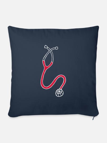 Stethoskop Arzt - Geschenk für Mediziner und Ärzte - Sofakissenbezug 45 x 45 cm - Navy