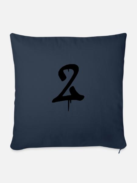 2 - Sofakissenbezug 45 x 45 cm - Navy