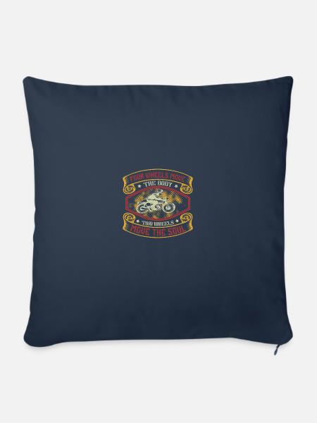 Four wheels move the body - Sofakissenbezug 45 x 45 cm - Navy