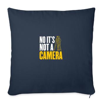 Non Ce n’est pas un arpenteur-géomètre par caméra qui arpente - Housse de coussin décorative 45 x 45 cm - bleu marine - Devant