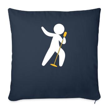 Pop star - Housse de coussin décorative 45 x 45 cm - bleu marine - Devant