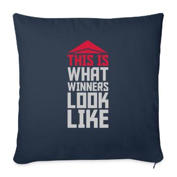 À quoi ressemblent les gagnants - Housse de coussin décorative 45 x 45 cm - bleu marine - Devant