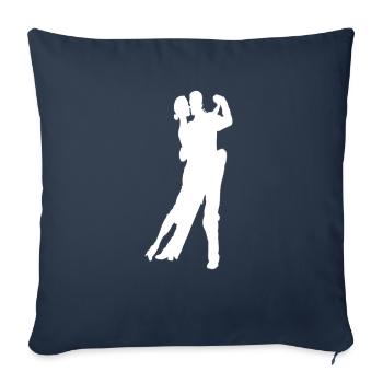 Salsa Tango Valse Foxtrot Danse Sport Idée Cadeau - Housse de coussin décorative 45 x 45 cm - bleu marine - Devant