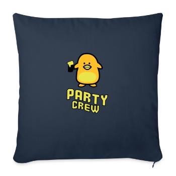 party crew - Sofa pillowcase 17,3'' x 17,3'' (45 x 45 cm) - navy - Front