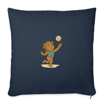 Beach volleyball - Bear - Sofa pillowcase 17,3'' x 17,3'' (45 x 45 cm) - navy - Front