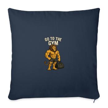 GO TO THE GYM - Sofa pillowcase 17,3'' x 17,3'' (45 x 45 cm) - navy - Front
