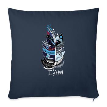 Feder - Sofakissenbezug 45 x 45 cm - Navy - Vorne