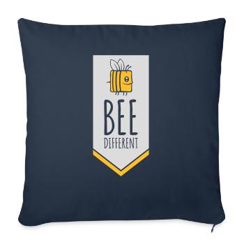bee different saying quote - Sofa pillowcase 17,3'' x 17,3'' (45 x 45 cm) - navy - Front