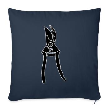 Gartenschere 2 - Sofakissenbezug 45 x 45 cm - Navy - Vorne