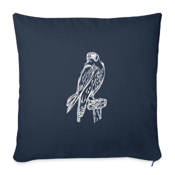 Faucon élégant avec des ailes et des griffes - Housse de coussin décorative 45 x 45 cm - bleu marine - Devant