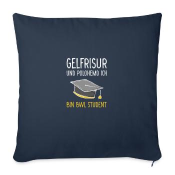 BWL Student Abschluss Bachelor Geschenk - Sofakissenbezug 45 x 45 cm - Navy - Vorne