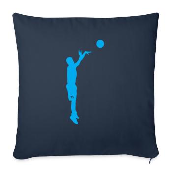 Basket-ball - Housse de coussin décorative 45 x 45 cm - bleu marine - Devant