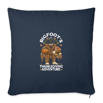 Bigfoot Thanksgiving Pilger - Sofakissenbezug 45 x 45 cm - Navy - Vorne