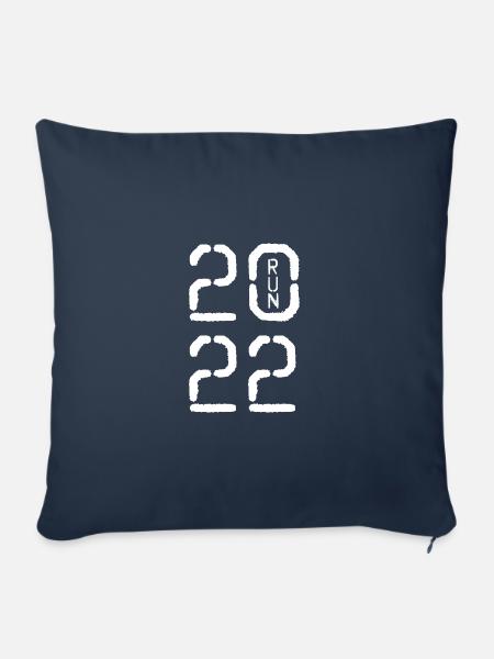 2022 run white - Sofakissenbezug 45 x 45 cm - Navy