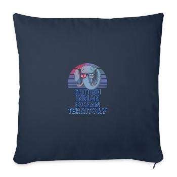 Territoire britannique de l’océan Indien - Housse de coussin décorative 45 x 45 cm - bleu marine - Devant