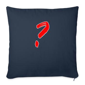 Question mark - Sofa pillowcase 17,3'' x 17,3'' (45 x 45 cm) - navy - Front