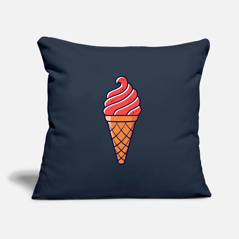 SOFTEIS EISCREME EISBECHER WAFFELEIS GIFT IDEA Sofa pillowcase 17,3'' x 17,3'' (45 x 45 cm)