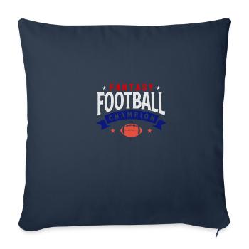 Champion de football Fantasy Rouge Blanc et Bleu Desig - Housse de coussin décorative 45 x 45 cm - bleu marine - Devant
