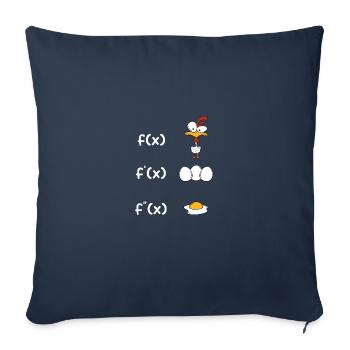 Math Derivation Chicken Student Teacher Gift - Sofa pillowcase 17,3'' x 17,3'' (45 x 45 cm) - navy - Front