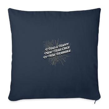 Nous avons passé une bonne année quand c’était terrible lu - Housse de coussin décorative 45 x 45 cm - bleu marine - Devant