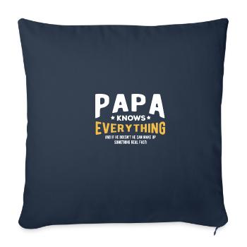 Distressed Dad Knows Everything 60th Bday - Sofa pillowcase 17,3'' x 17,3'' (45 x 45 cm) - navy - Front