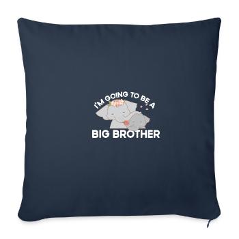 I'm going to have a Big Brother Elephant gender - Sofa pillowcase 17,3'' x 17,3'' (45 x 45 cm) - navy - Front