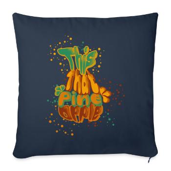 Ce que l’ananas - Housse de coussin décorative 45 x 45 cm - bleu marine - Devant