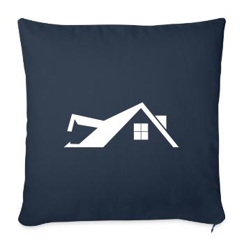 Toit - Housse de coussin décorative 45 x 45 cm - bleu marine - Devant