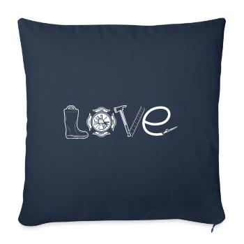 Firefighter Love Firefighter Pride - Sofa pillowcase 17,3'' x 17,3'' (45 x 45 cm) - navy - Front