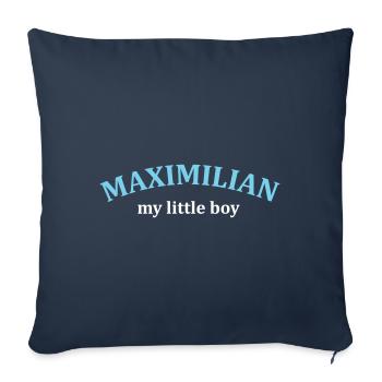 Maximilian my little boy - einzigartiges Design - Sofakissenbezug 45 x 45 cm - Navy - Vorne