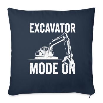 Excavator Construction Worker - Sofa pillowcase 17,3'' x 17,3'' (45 x 45 cm) - navy - Front
