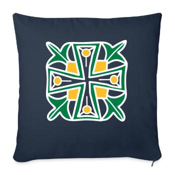 Keltisches Kreuz - Sofakissenbezug 45 x 45 cm - Navy - Vorne
