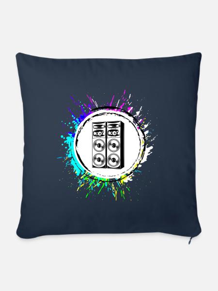 Musikboxen Bass symbol - Sofakissenbezug 45 x 45 cm - Navy