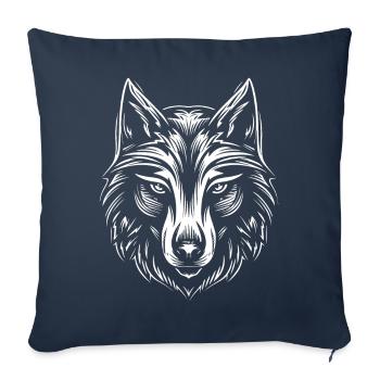 Wolf - Sofakissenbezug 45 x 45 cm - Navy - Vorne