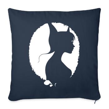 Gothic Girl Dark Fairytale Goth Okkulte Frauen Batc - Sofakissenbezug 45 x 45 cm - Navy - Vorne