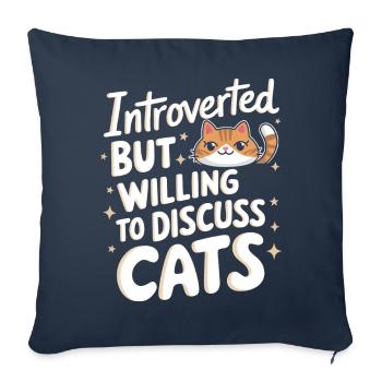 Introvertierter asozialer introvertierter - Sofakissenbezug 45 x 45 cm - Navy - Vorne