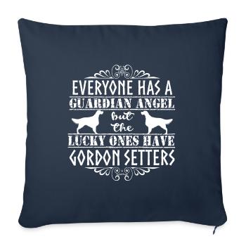 Gordon Setter Angels - Sofa pillowcase 17,3'' x 17,3'' (45 x 45 cm) - navy - Front