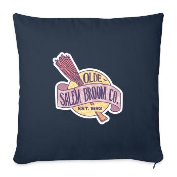 Balai de sorcière Salem Retro Logo énonciation drôle - Housse de coussin décorative 45 x 45 cm - bleu marine - Devant