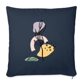 Nature Color Plant - Housse de coussin décorative 45 x 45 cm - bleu marine - Devant