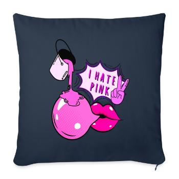Pop art in pink colours - Sofa pillowcase 17,3'' x 17,3'' (45 x 45 cm) - navy - Front
