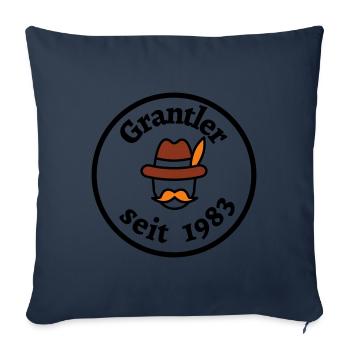 Grantler 1983 - für Geburtstag -bayerischer Spruch - Sofakissenbezug 45 x 45 cm - Navy - Vorne